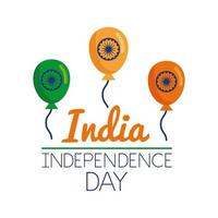 Independence day India celebration with flat style icon vector