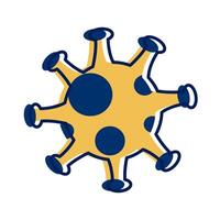 covid 19 particle flat style icon vector