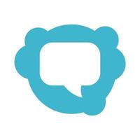 speech bubble message block style icon vector