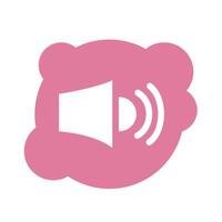 sound speaker audio device block style icon vector