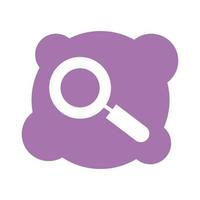 search magnifying glass block style icon vector