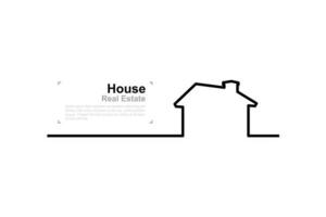 Abstract house shape template banner for real estate vector