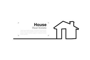 Banner de plantilla de forma de casa abstracta para bienes raíces vector