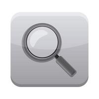 magnifying glass app button menu isolated icon vector