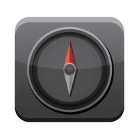 compass guide app button menu isolated icon vector