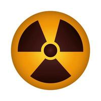 icono de señal de precaución nuclear