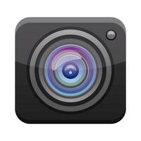 camera app button menu isolated icon vector