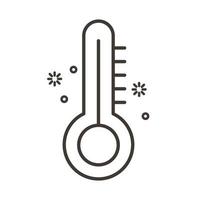 termómetro para medir la temperatura icono vector