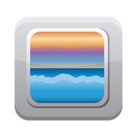 picture app button menu isolated icon vector