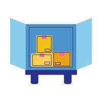 truck delivery service flat style icon vector