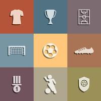 Conjunto de iconos de árbitro de fútbol. signo y símbolo de fútbol abstracto. vector. vector