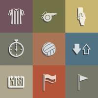 Soccer referee icon set. Abstract football sign and symbol. Vector. vector