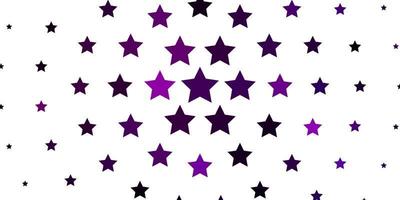 Light Purple vector background with colorful stars.