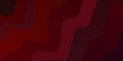 Dark Red vector background with bent lines.