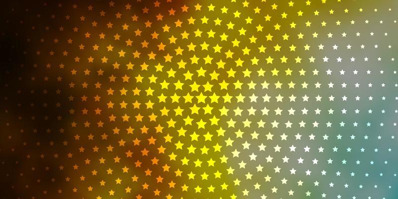 Light Blue, Yellow vector template with neon stars.