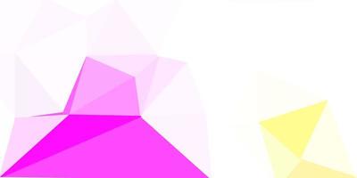 Light pink, yellow vector geometric polygonal design.