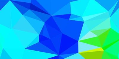 Dark blue, green vector poly triangle layout.