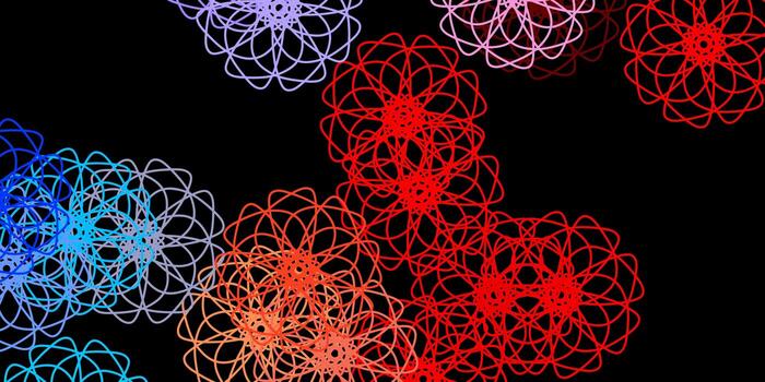 Fondo de vector azul oscuro, rojo con formas aleatorias.