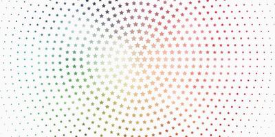 Light Green, Red vector pattern with abstract stars.