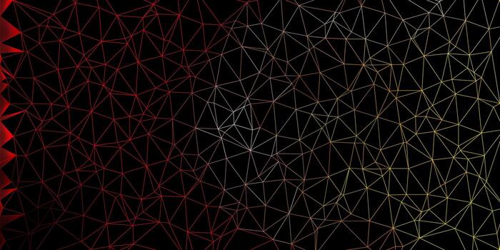 Light red, yellow vector abstract triangle backdrop.