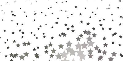 Light Gray vector background with small and big stars.