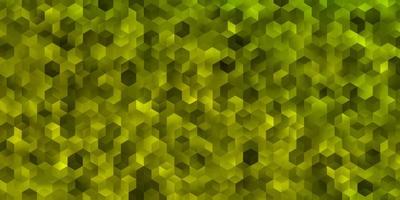plantilla de vector verde claro, amarillo en estilo hexagonal.