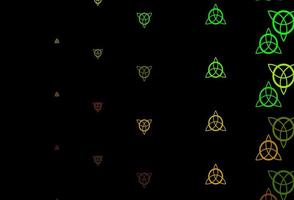 Dark Multicolor vector backdrop with mystery symbols.