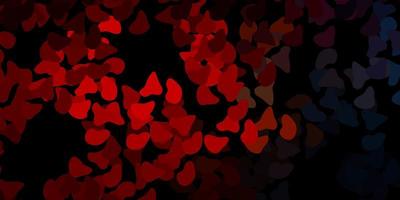 Dark blue, red vector template with abstract forms.