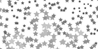 Light Gray vector background with small and big stars.