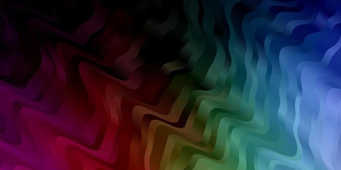 Dark Multicolor vector pattern with wry lines.