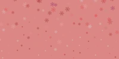 Light pink, red vector doodle template with flowers.