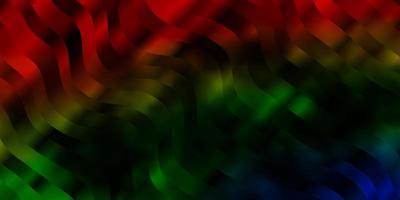 Dark Multicolor vector backdrop with curves.