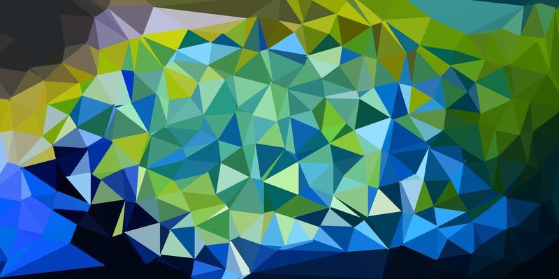 Light blue, yellow vector triangle mosaic backdrop.