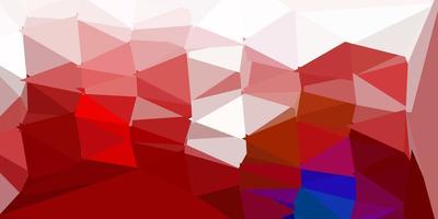 Dark blue, red vector triangle mosaic background.