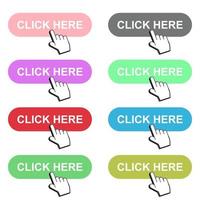 Click here button vector design illustration isolated on white background