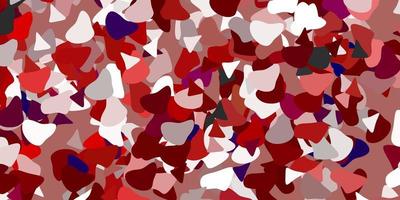 Light red vector background with random forms.