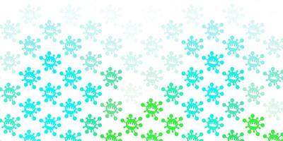 Light green vector texture with disease symbols.