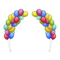 Colored balloons vector design illustration isolated on white background