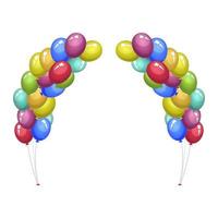 Colored balloons vector design illustration isolated on white background