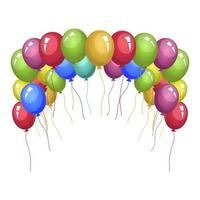 Colored balloons vector design illustration isolated on white background