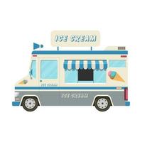 Ice cream car vector design illustration isolated on white background