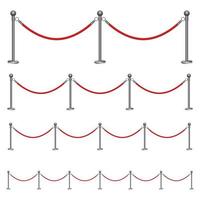 Barrier rope vector design illustration isolated on white background