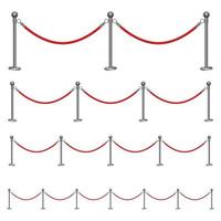 Barrier rope vector design illustration isolated on white background