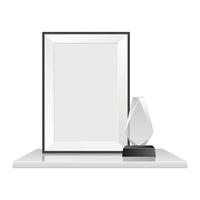 Realistic photo frame vector design illustration isolated on white background