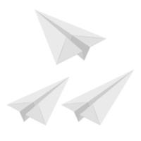 Realistic paper plane vector design illustration isolated on white background