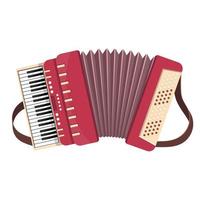 Accordion vector design illustration isolated on white background