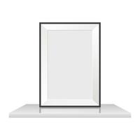 Realistic photo frame vector design illustration isolated on white background