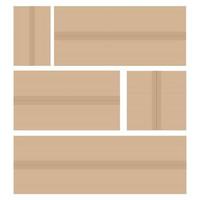 Cardboard box top view vector design illustration isolated on white background