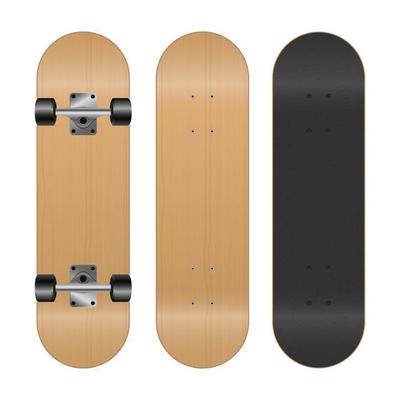 blank skateboard template for illustrator