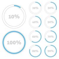 Ilustración de diseño de vector de diagrama de porcentaje aislado sobre fondo blanco